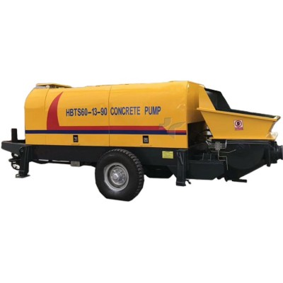 Trailer Concrete Pump Truck Delivery Cylinder With Boom