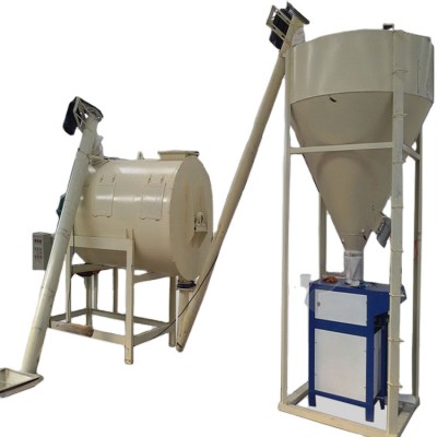 Simple Dry Mortar Wall Putty Mixing Machine Production Line dry powder mixer