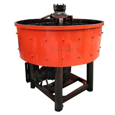 Electric Flat Mouth Pan Type Concrete Mixer Forced 350