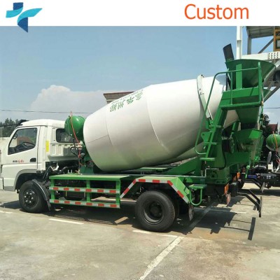 Self Loading Mobile Small 2m3 Trailer Mounted Concrete Truck Transit Mixer For Sale